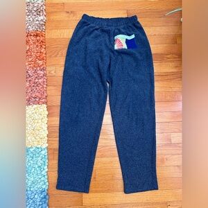 Blanc Noir Women’s Navy Joggers with Multicolor Front Pocket